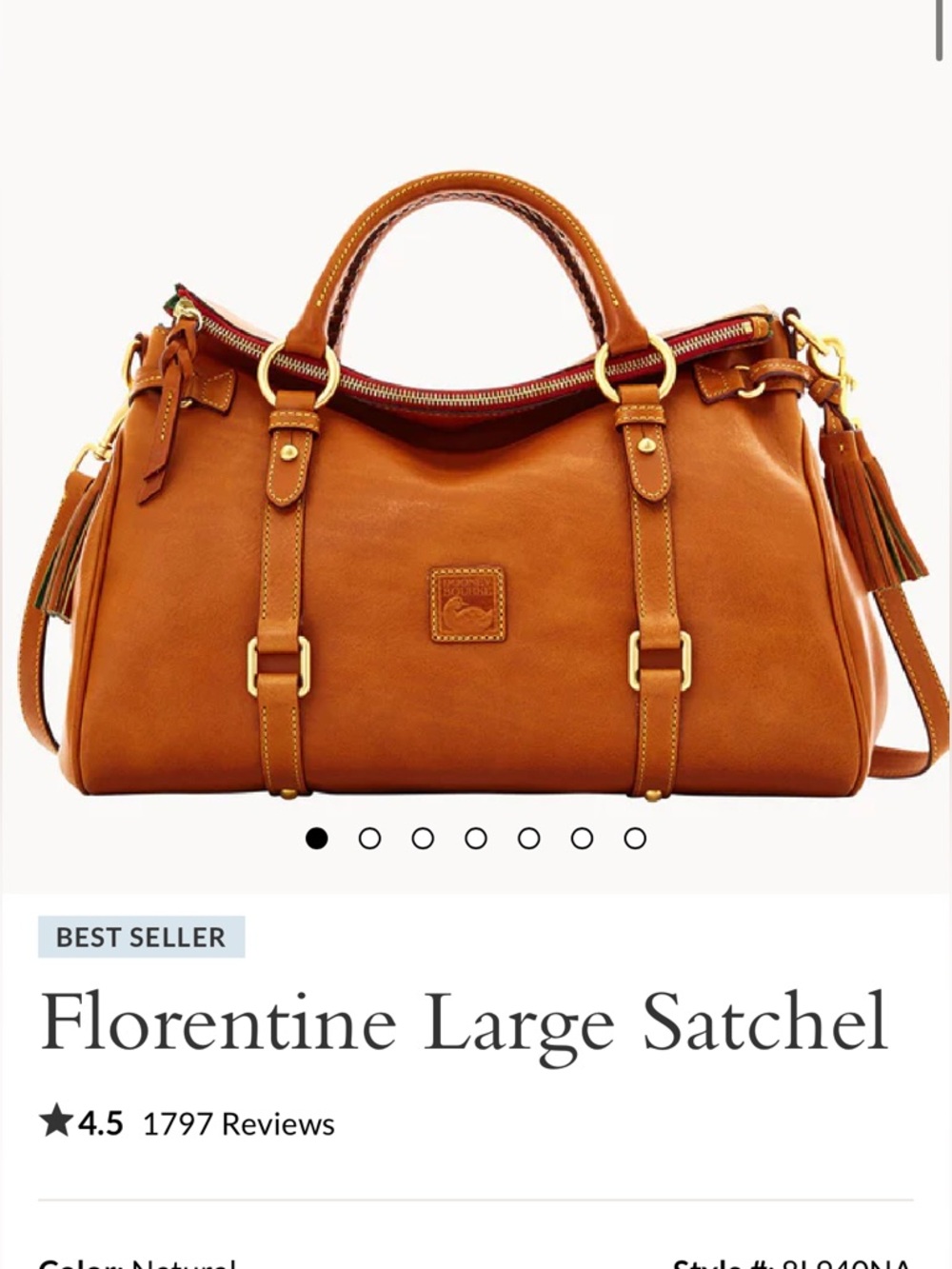 Dooney & Bourke Florentine Large Satchel